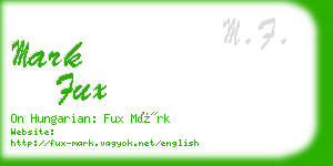 mark fux business card